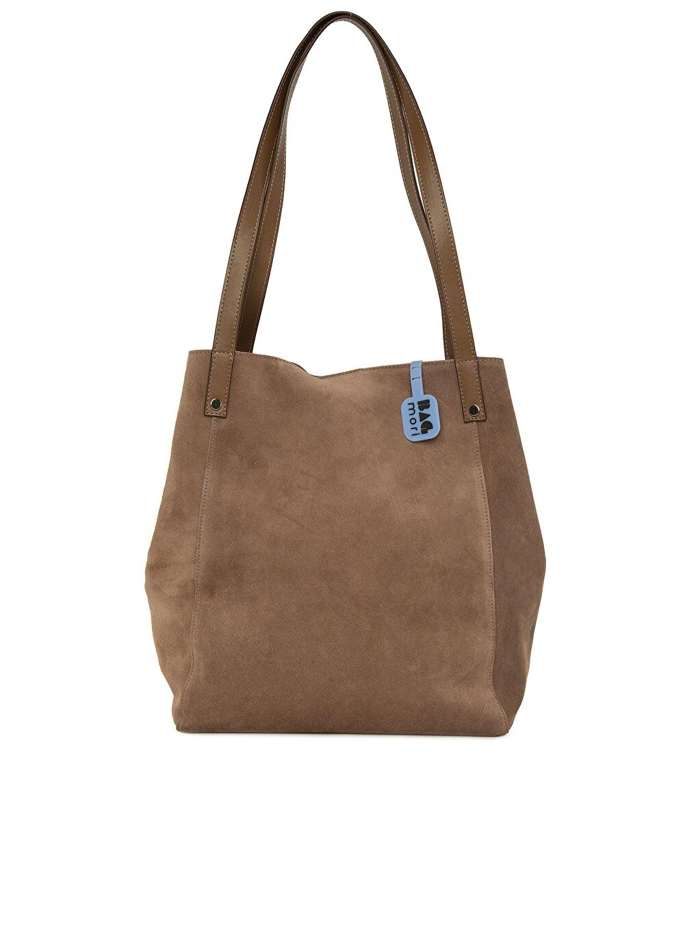 Bej Hakiki Yarma Deri Cepli Tote Çanta-2