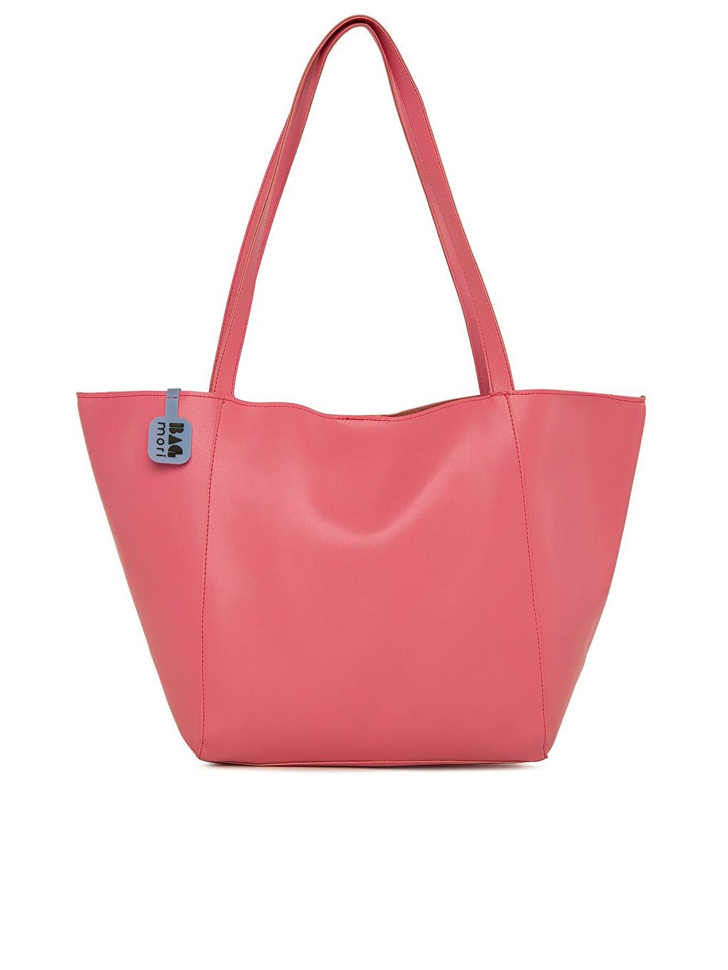 Fuşya Çift Cepli Logolu Büyük Tote Çanta-2