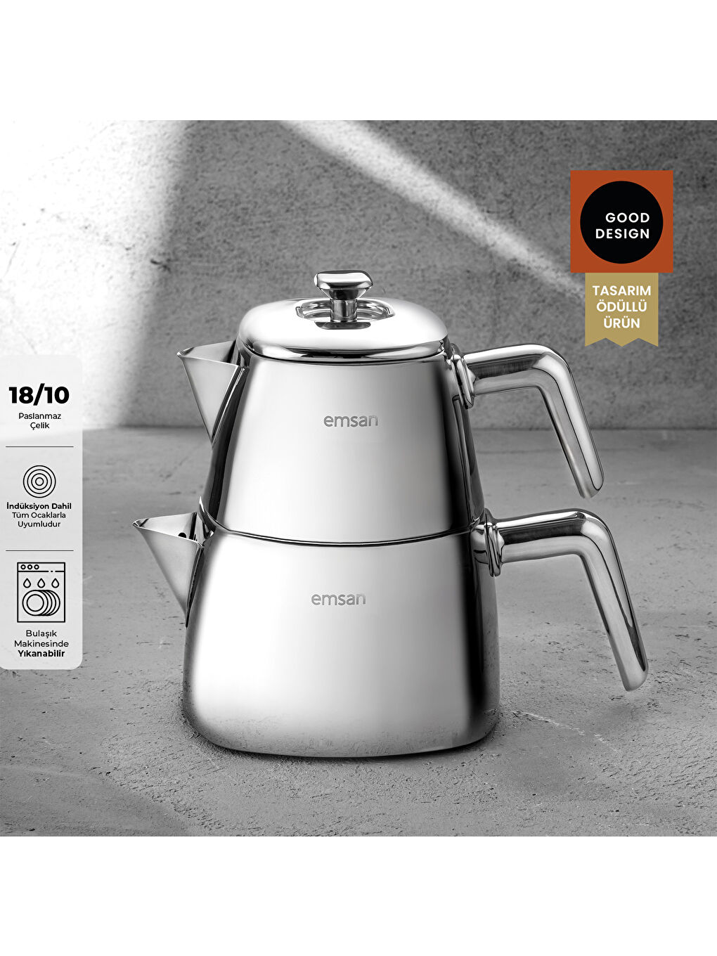 Gri Tea Time Çaydanlık Takımı 1.00-2.00 Lt-6