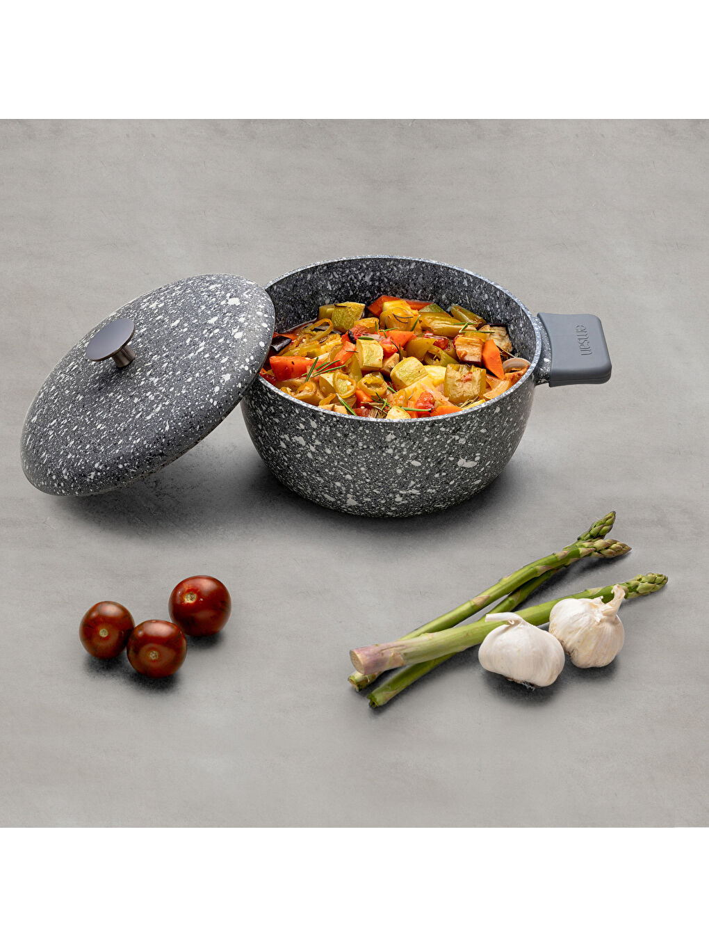 Gri Perge Döküm Derin Tencere 20 cm-2