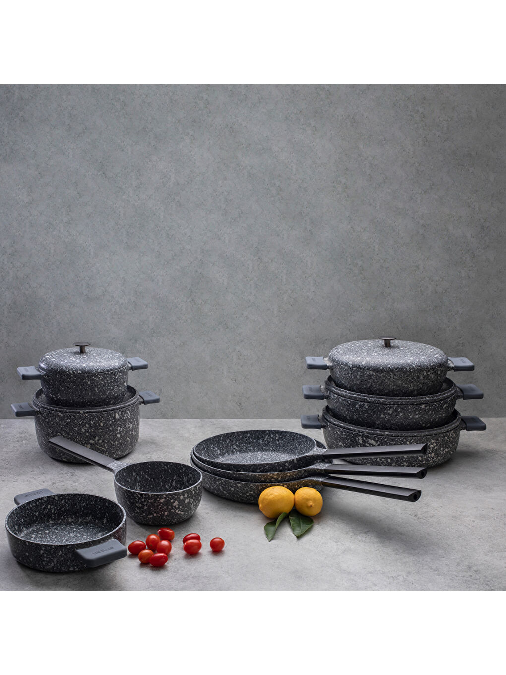 Gri Perge Döküm Derin Tencere 20 cm-4