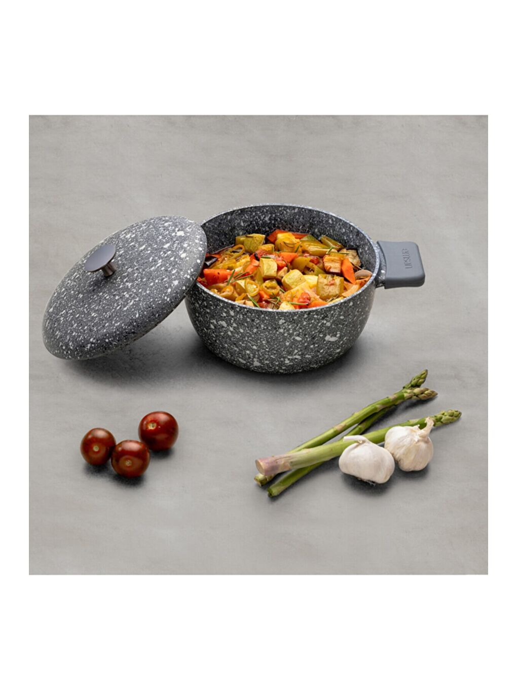 Gri Perge Döküm Derin Tencere 20 cm-1