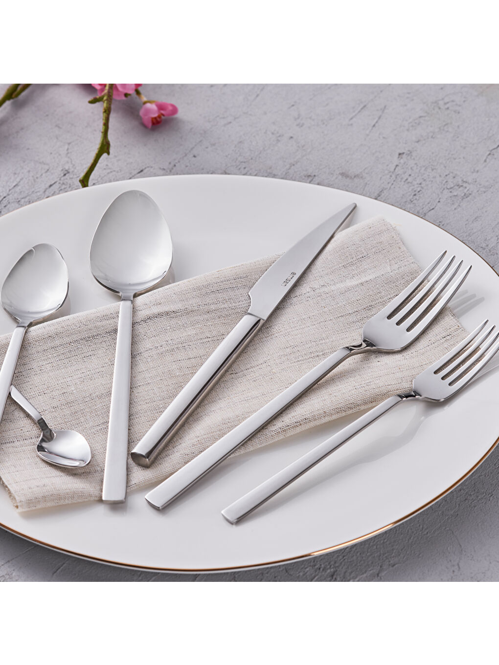 Gri Sedir Elegance 84 Parça 12 Kişilik Çatal Kaşık Bıçak Takımı-6