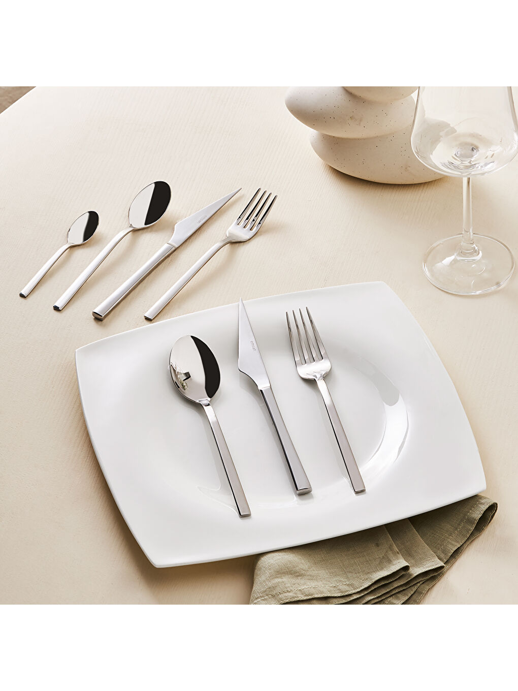 Gri Sedir Elegance 84 Parça 12 Kişilik Çatal Kaşık Bıçak Takımı-7