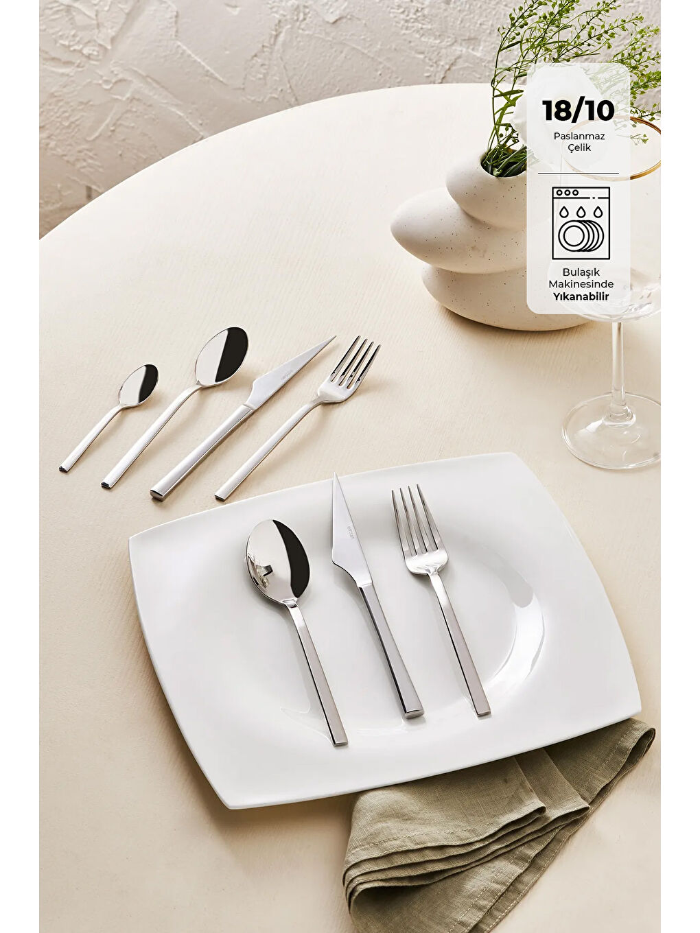 Gri Sedir Elegance 84 Parça 12 Kişilik Çatal Kaşık Bıçak Takımı-1