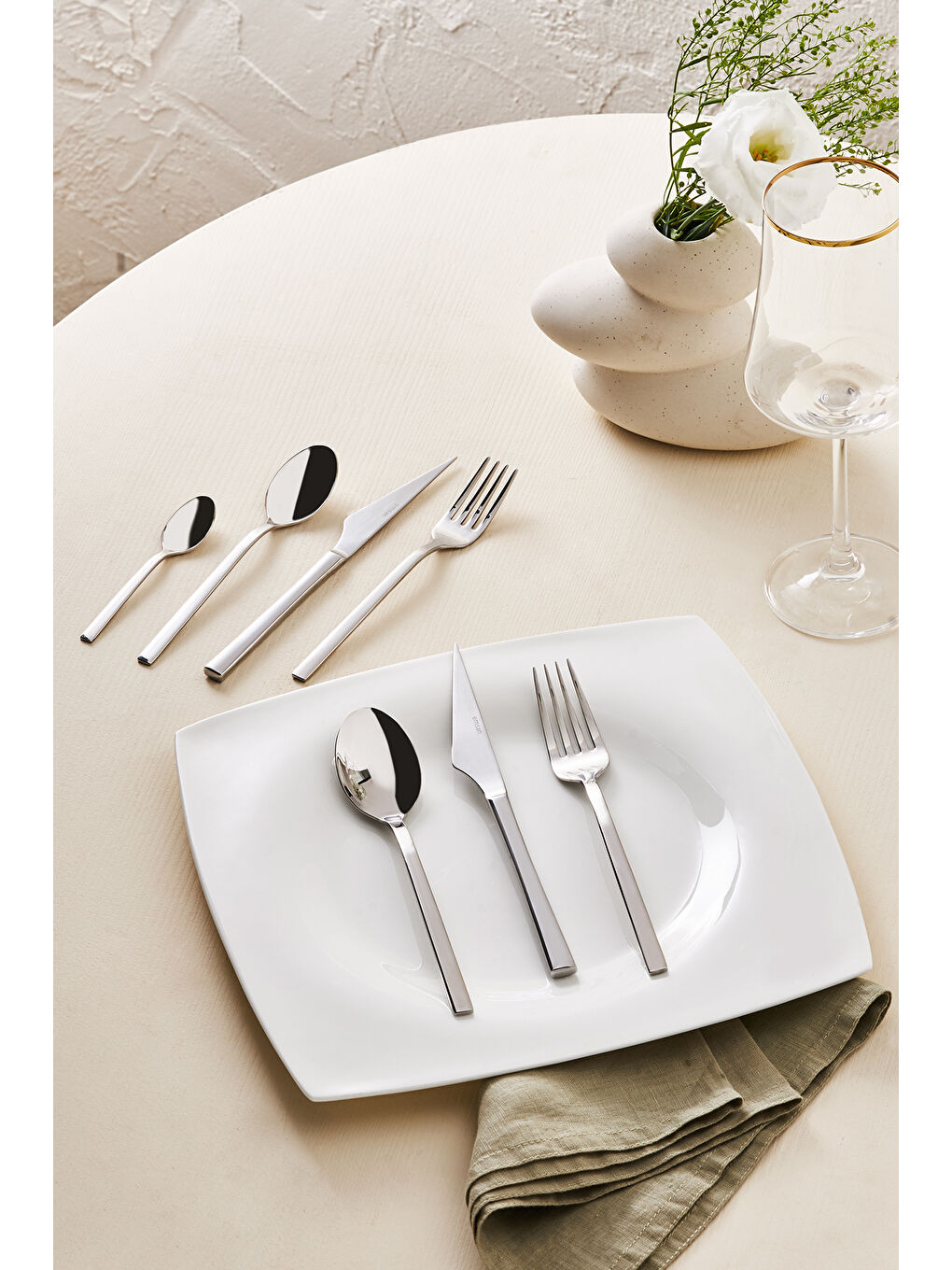 Gri Sedir Elegance 84 Parça 12 Kişilik Çatal Kaşık Bıçak Takımı-5