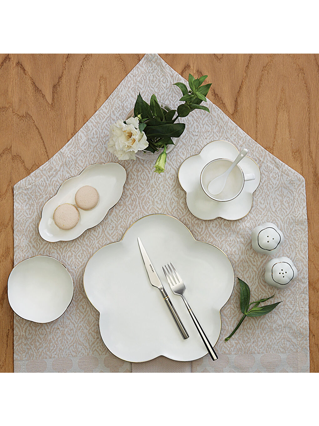 Sarı Çiçek Porselen 32 Parça 6 Kişilik Kahvaltı/Servis Takımı-6