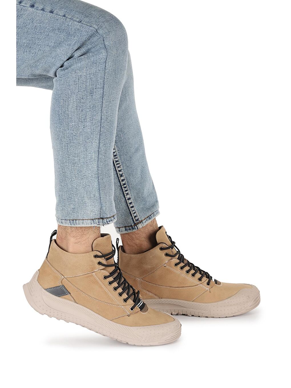 Bej 152-16249 Deri Erkek Casual Bot Ayakkabı-2