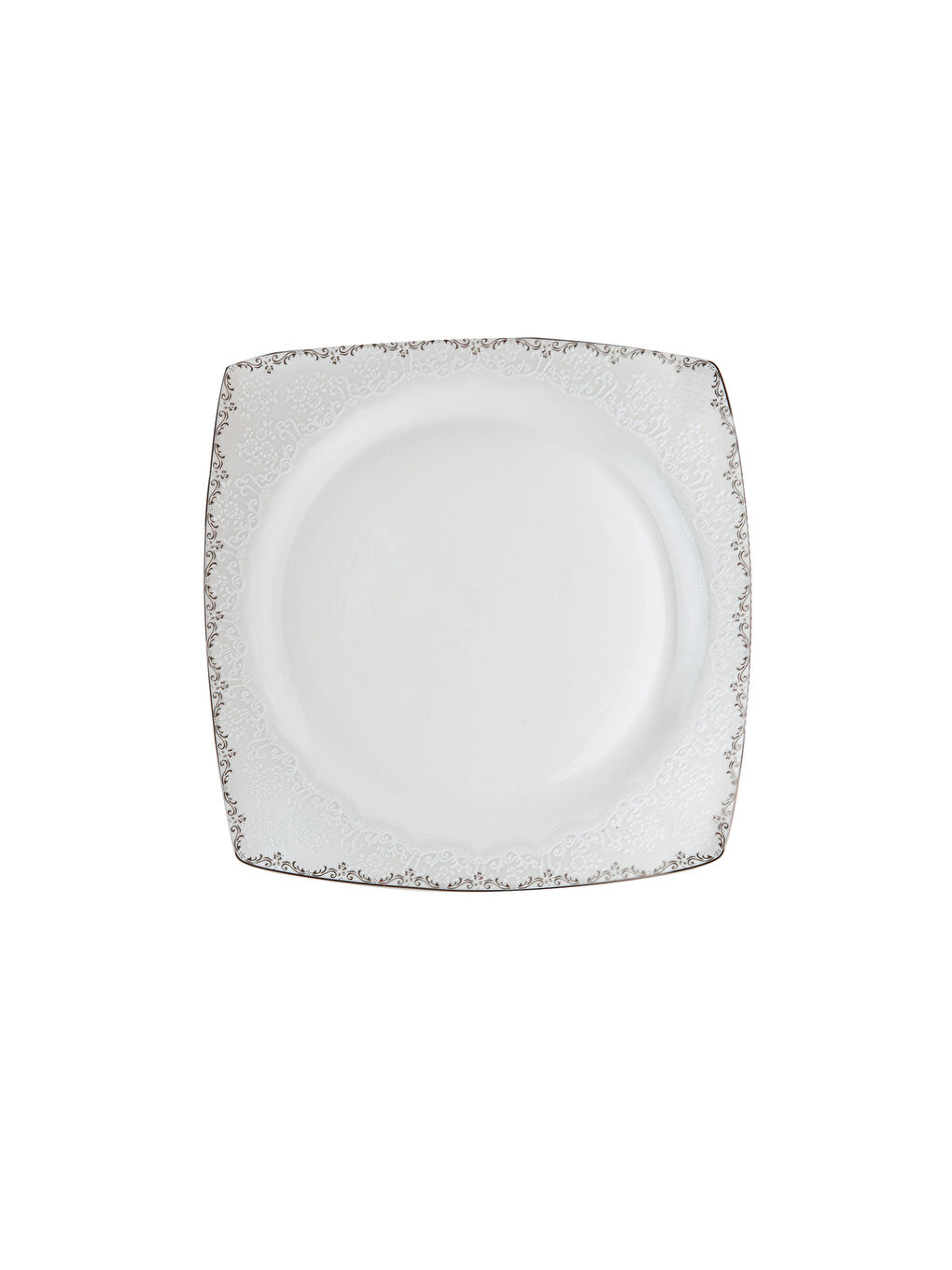 Beyaz Fine Bone Yeni Lotus 61 Parça 12 Kişilik Kare Yemek Takımı-9