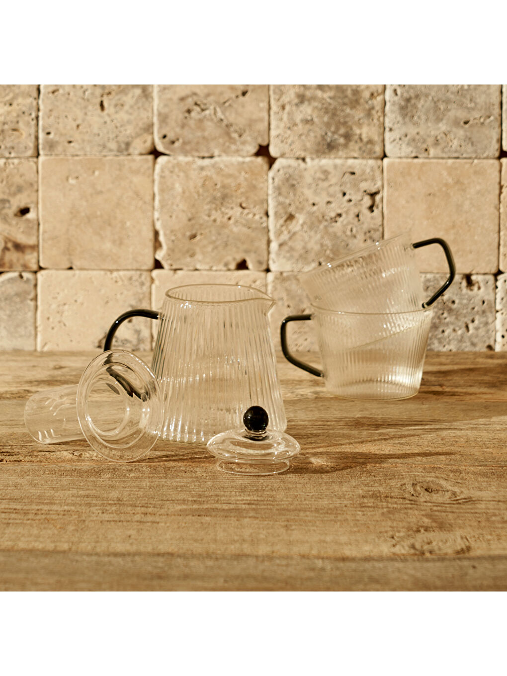 Bej Blaze 4'lü Kahve Seti Naturel-5