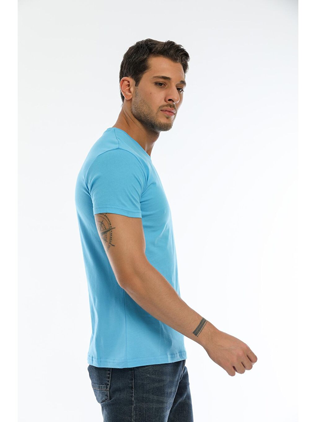 SLAZENGER Mavi SARGON KTN Erkek T-Shirt Mavi - 3