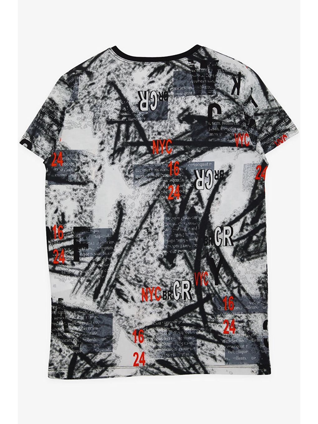 Erkek Çocuk Tişört Rakam Ve Yazı Desenli Karışık Renk (10-11 Yaş)-1