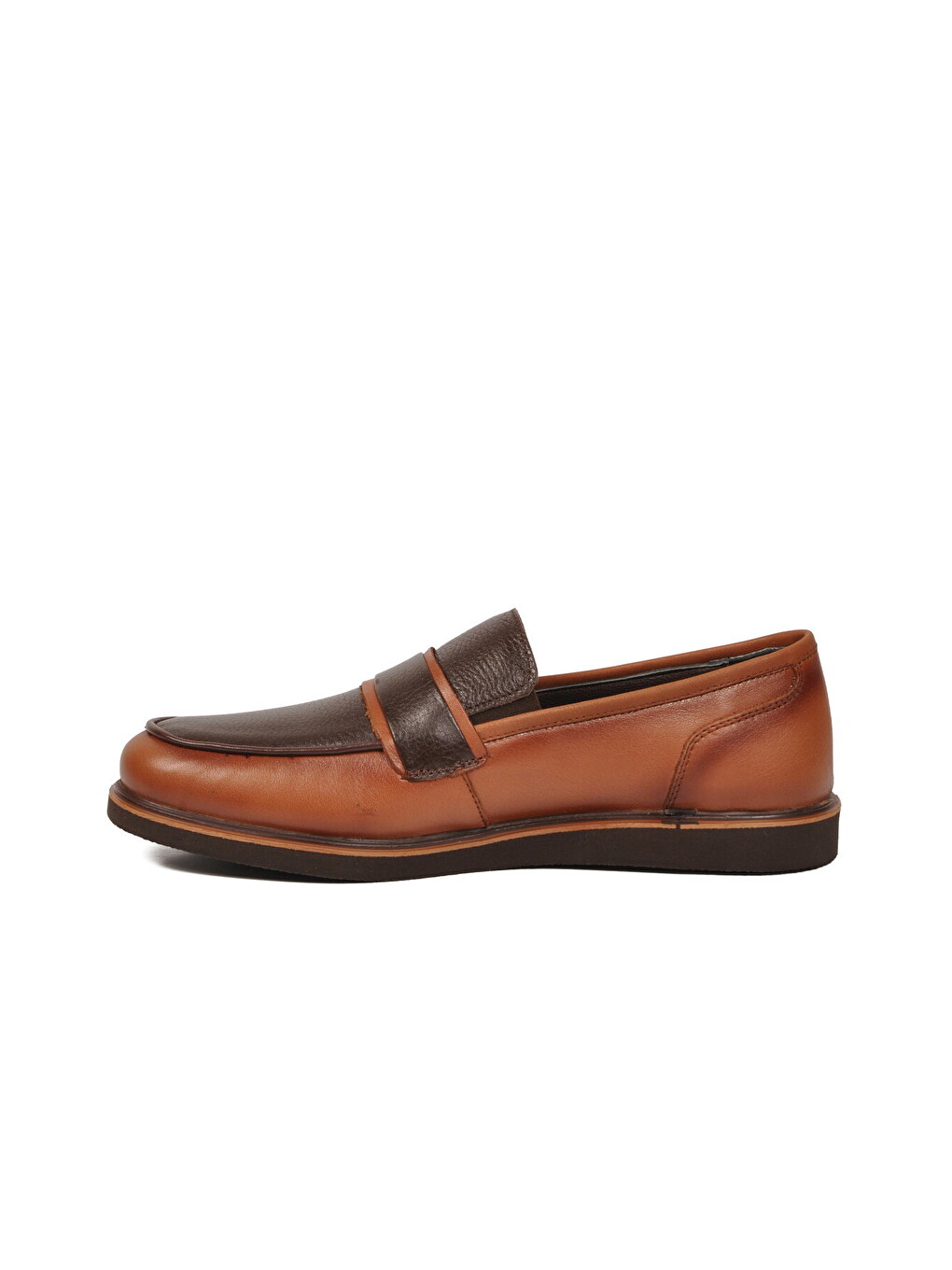 Kahverengi Erkek Taba Rahat Tabanlı Hakiki Deri Casual Ayakkabı Loafer 5769 M-1