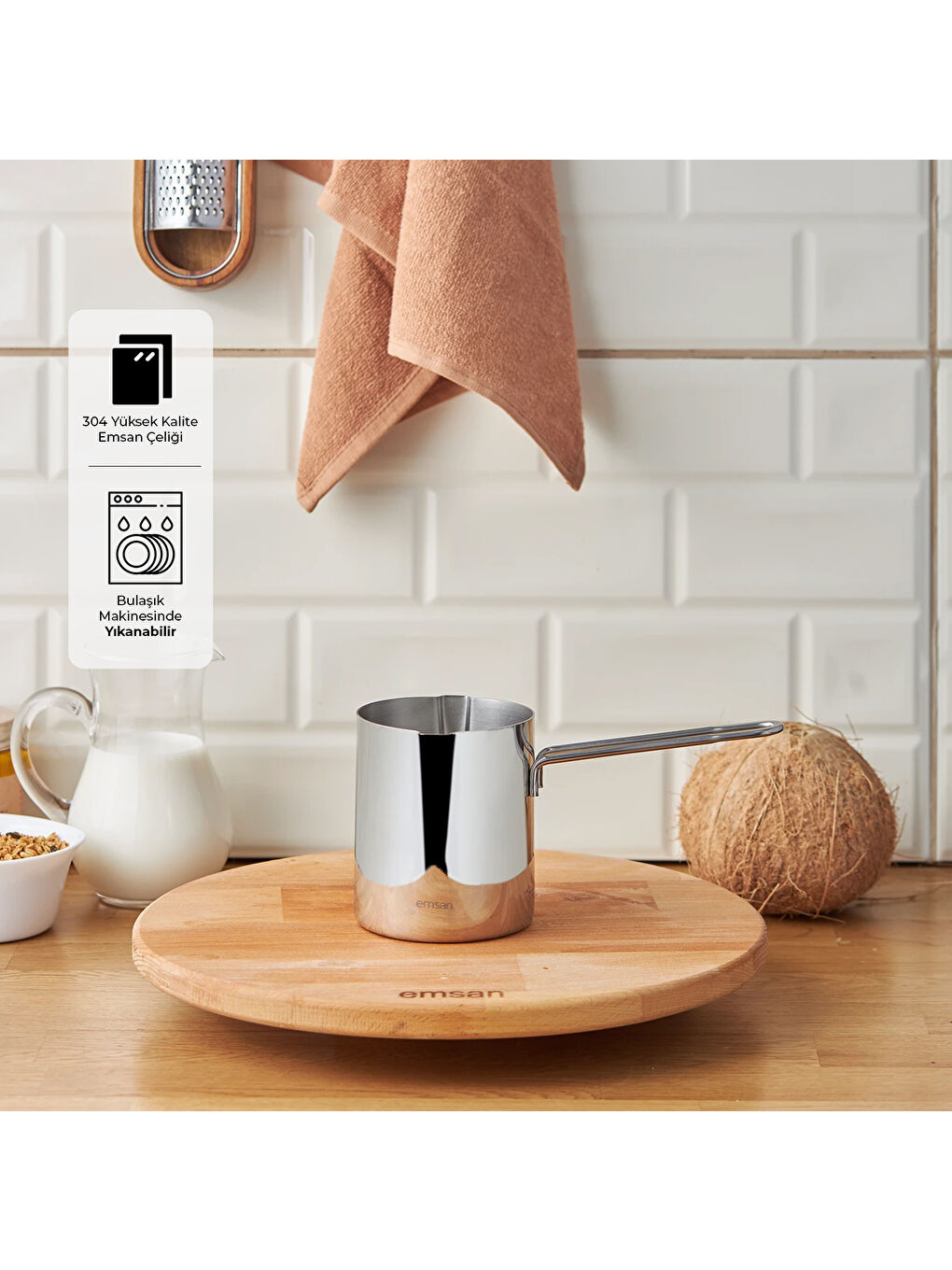 Gri Aaron Cezve 750 ml-7