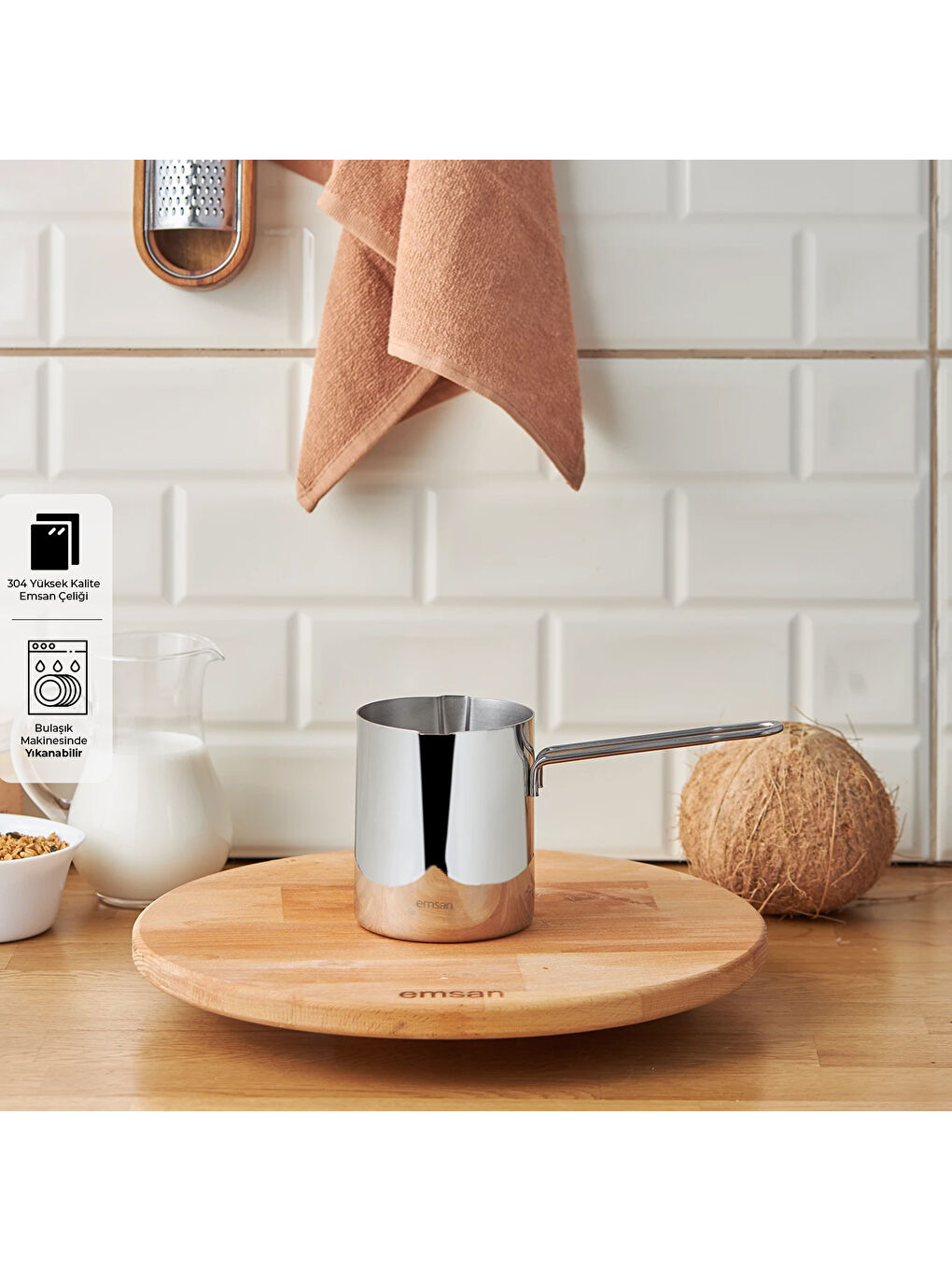 Gri Aaron Cezve 750 ml-8