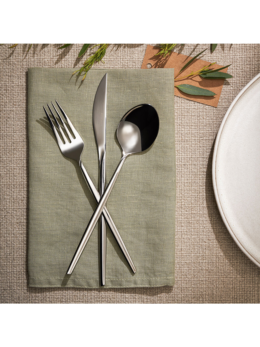 Gri Alya 84 Parça 12 Kişilik Çatal Kaşık Bıçak Takımı Lüks Kutulu-6