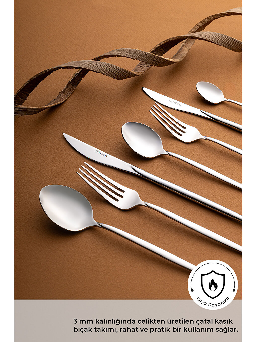 Gri Alya 84 Parça 12 Kişilik Çatal Kaşık Bıçak Takımı Lüks Kutulu-3