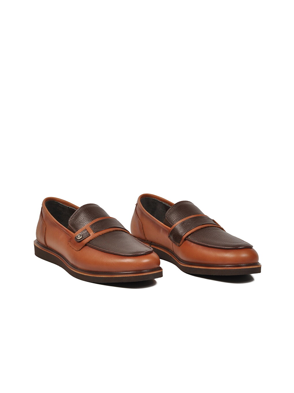 Kahverengi Erkek Taba Rahat Tabanlı Hakiki Deri Casual Ayakkabı Loafer 5769 M-2