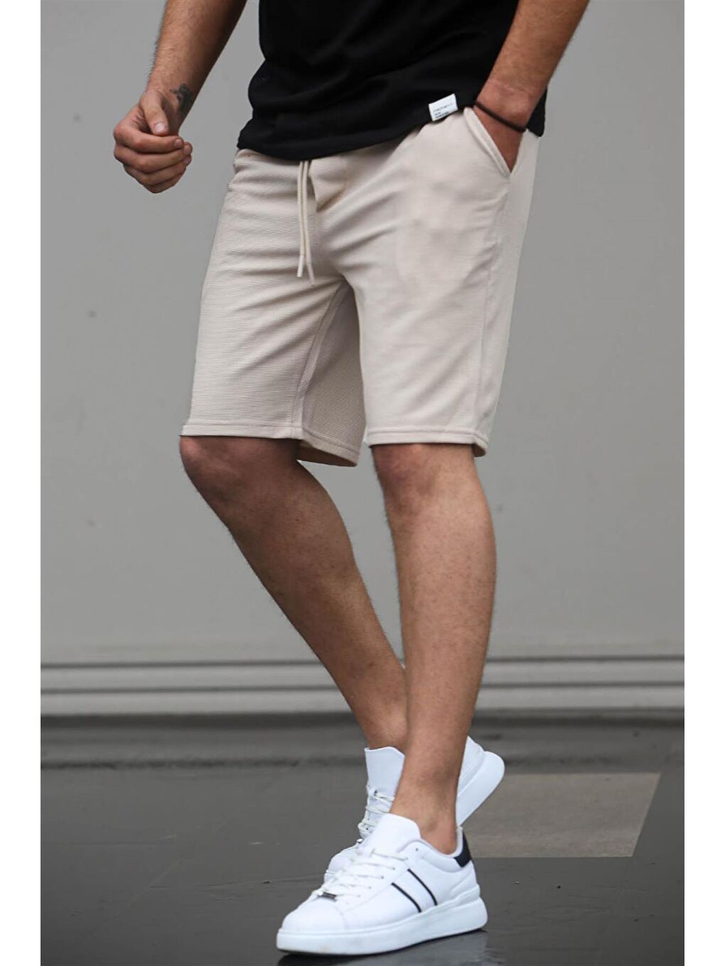 Bej Basic Erkek Şort 5438-1