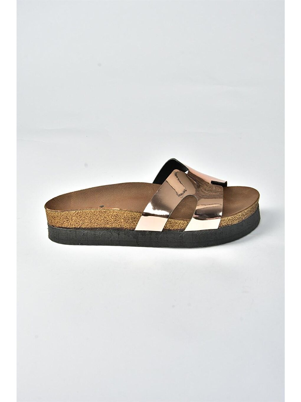 Sarı F777771534 Bronz Kadın Terlik-4