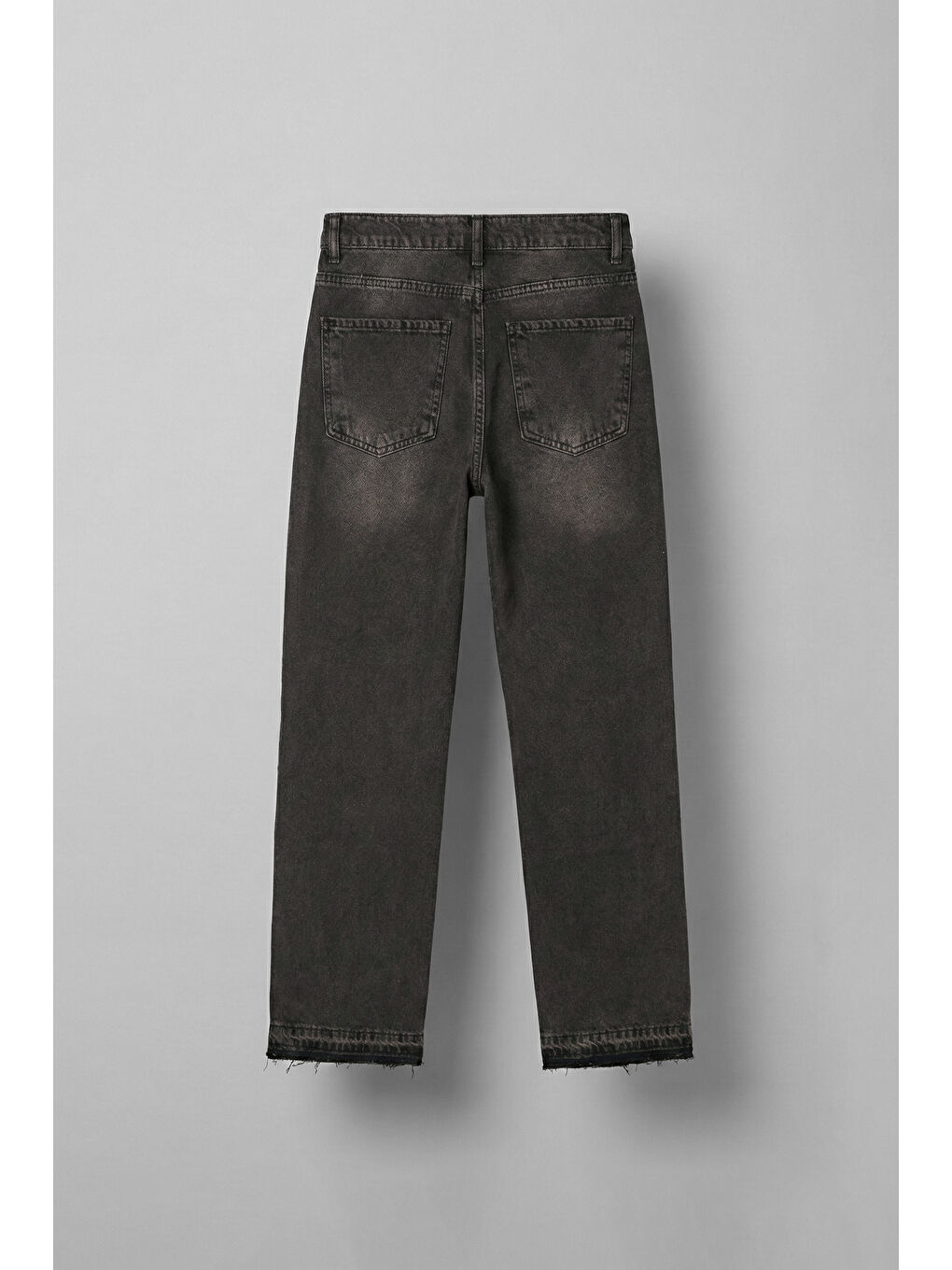 Erkek Baggy Fit Yıkamalı Jean Pantolon Kahverengi-1