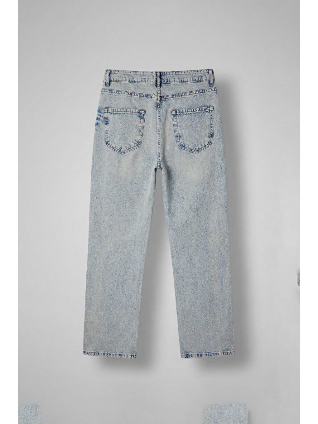 Erkek Baggy Fit Jean Açık Mavi-1