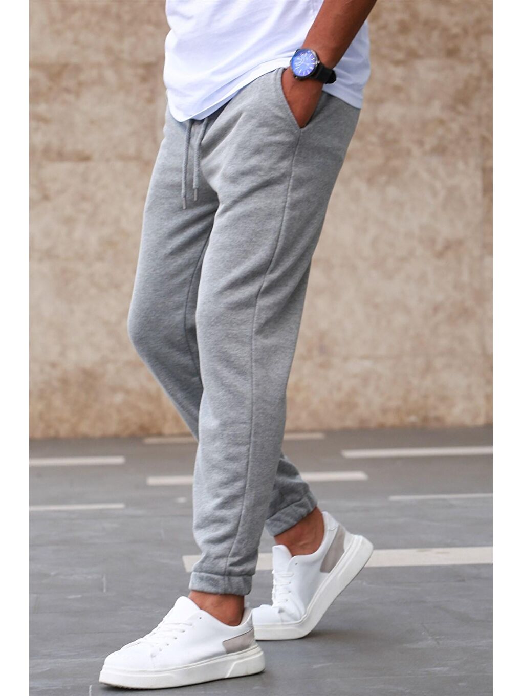 Madmext Gri Basic Erkek Jogger Eşofman Altı 5424