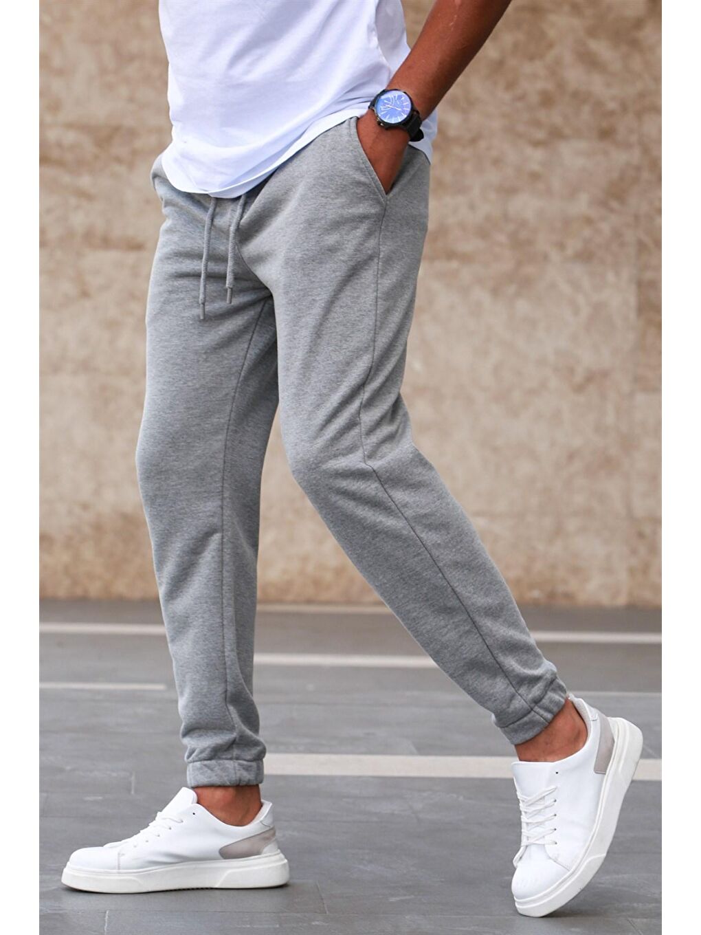 Madmext Gri Basic Erkek Jogger Eşofman Altı 5424 - 1