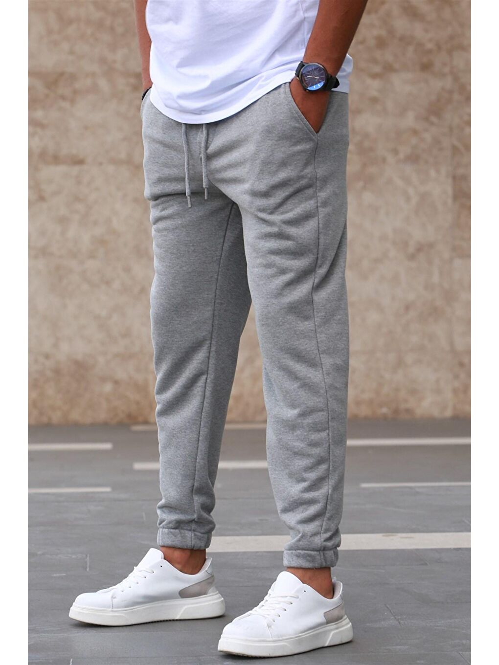 Madmext Gri Basic Erkek Jogger Eşofman Altı 5424 - 2
