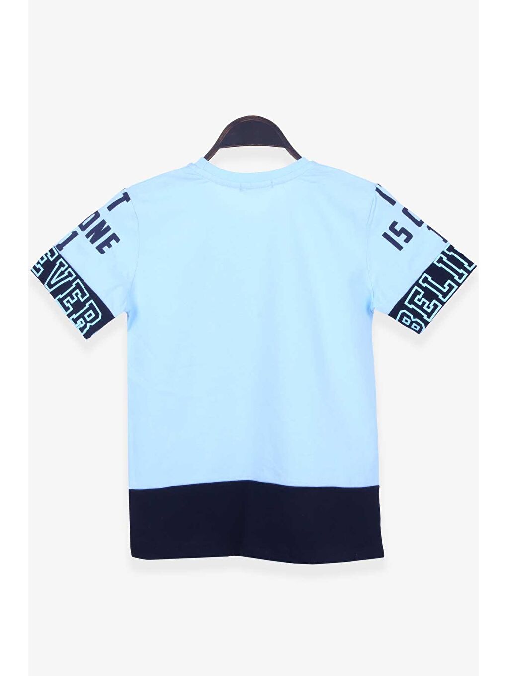 Erkek Çocuk Tişört Baskılı Açık Mavi (11 Yaş)-1