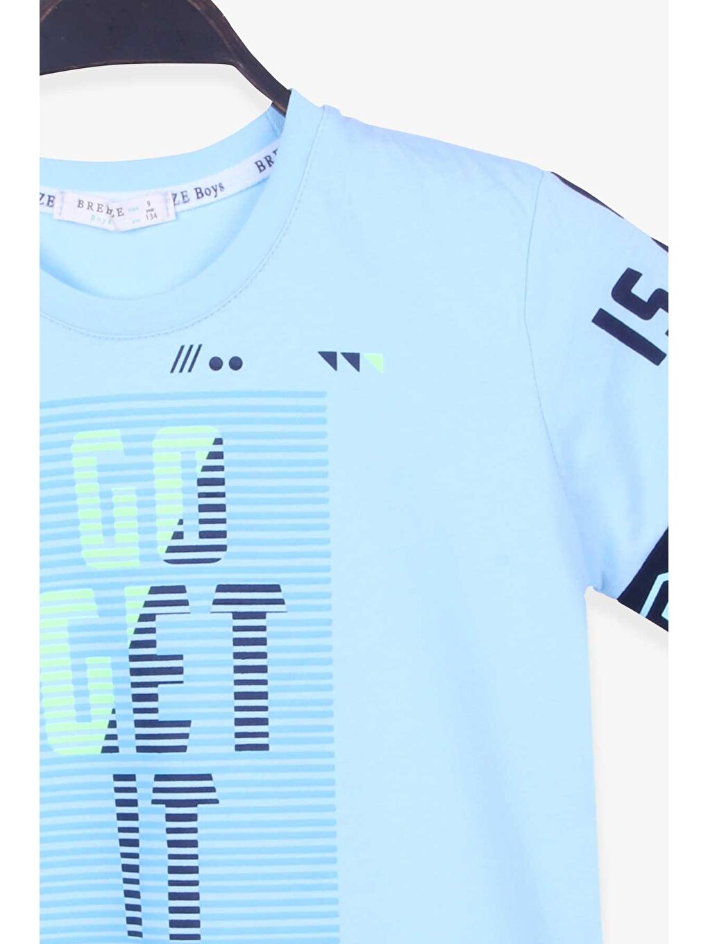 Erkek Çocuk Tişört Baskılı Açık Mavi (11 Yaş)-2