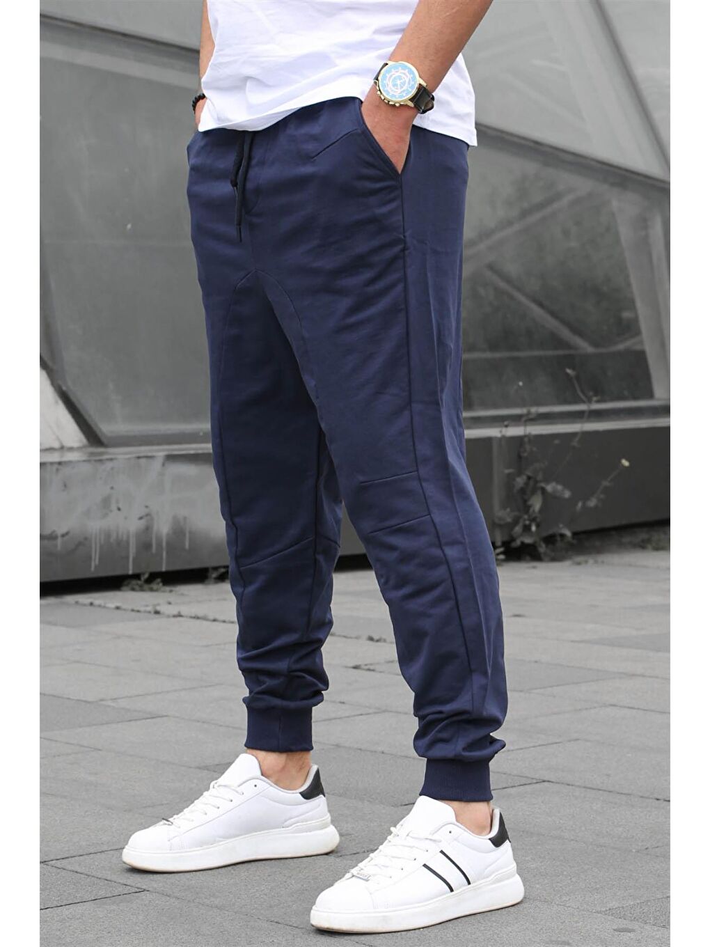 Lacivert Paçası Lastikli Erkek Eşofman 4800