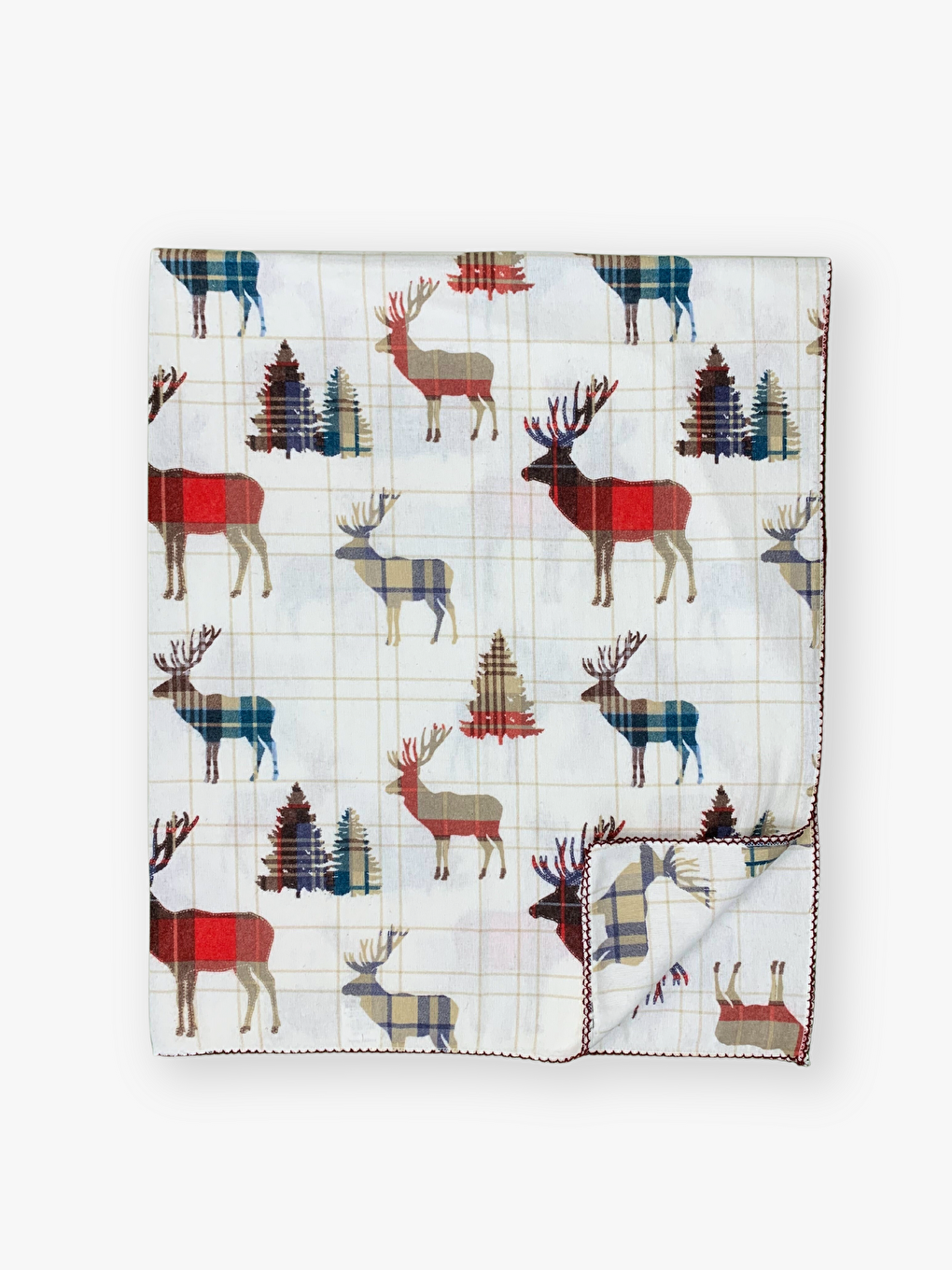 Kırmızı Pamuklu Pazen Bebek Battaniyesi 100x120 Cm