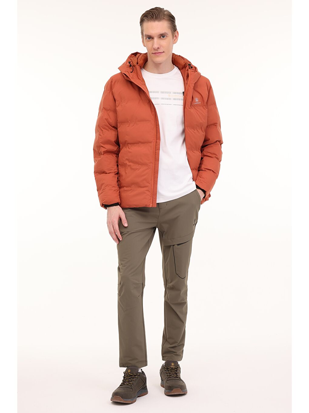 Kırmızı ML NOLAN COAT 2SN22 4PR Kiremit Erkek Kısa Kapüşonlu Kaban-1