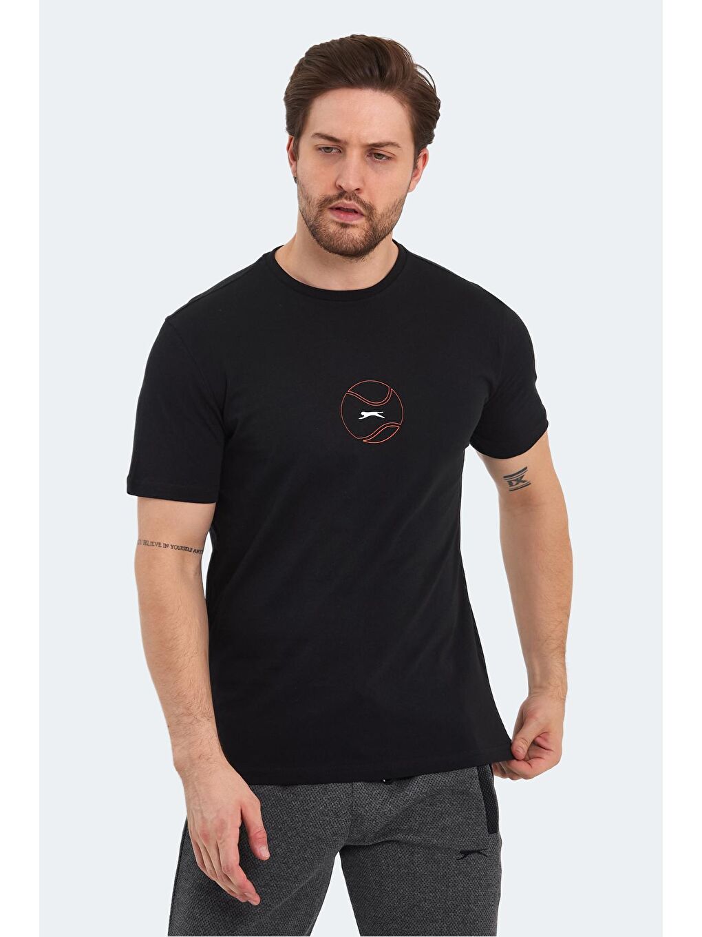 SLAZENGER Siyah PASSAGE Erkek T-Shirt Siyah - 3