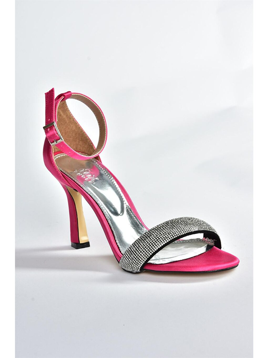 Fuşya Saten Kumaş Kadın Abiye Ayakkabı M572160704-3