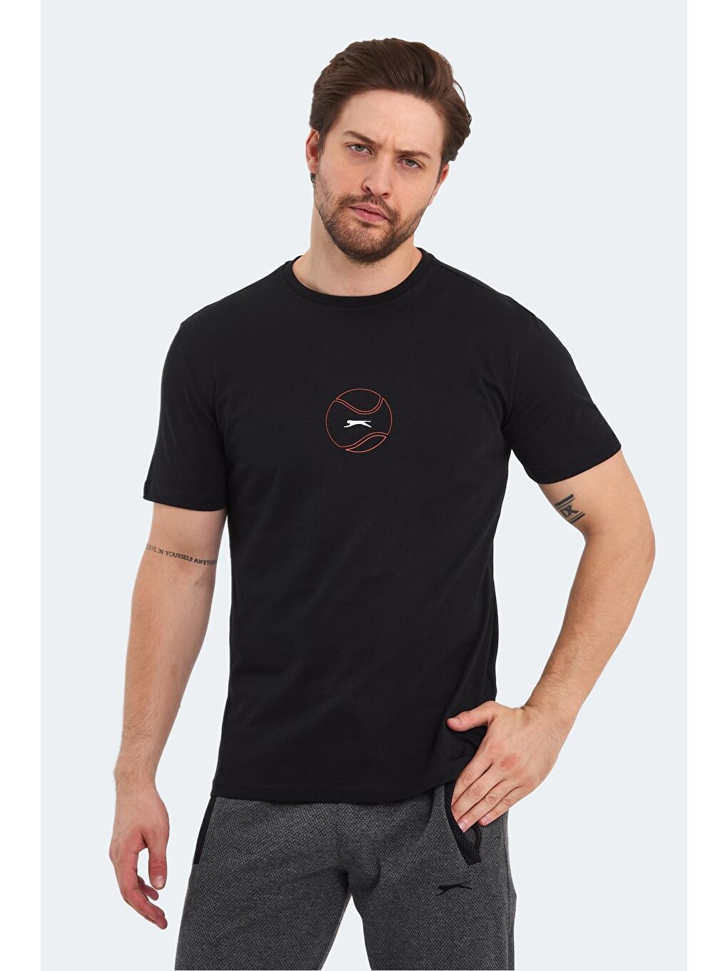 SLAZENGER Siyah PASSAGE Erkek T-Shirt Siyah - 4