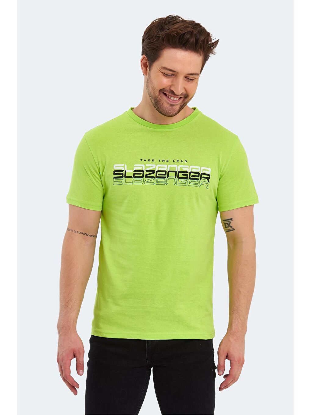 SLAZENGER Limon Sarısı PALLU Erkek T-Shirt Limon - 3