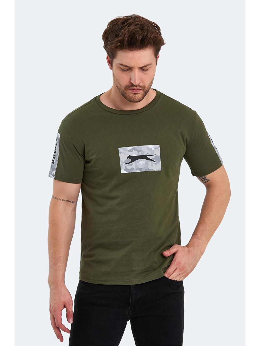 SLAZENGER Haki PADERAU Erkek T-Shirt Haki