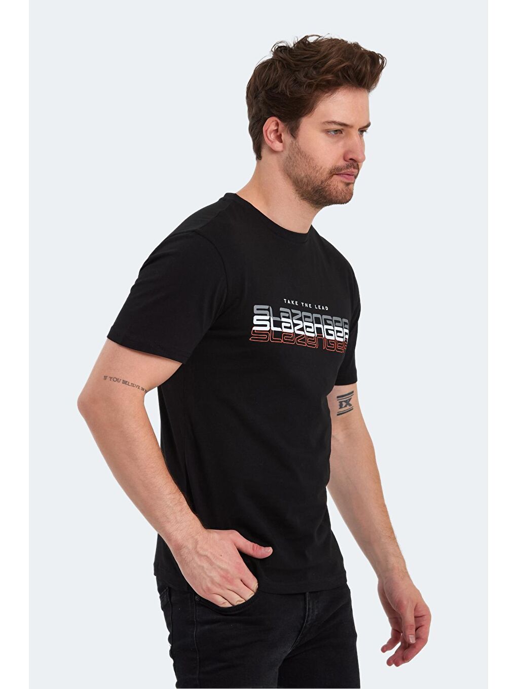 PALLU Erkek %100 Pamuk Tişört Siyah-2