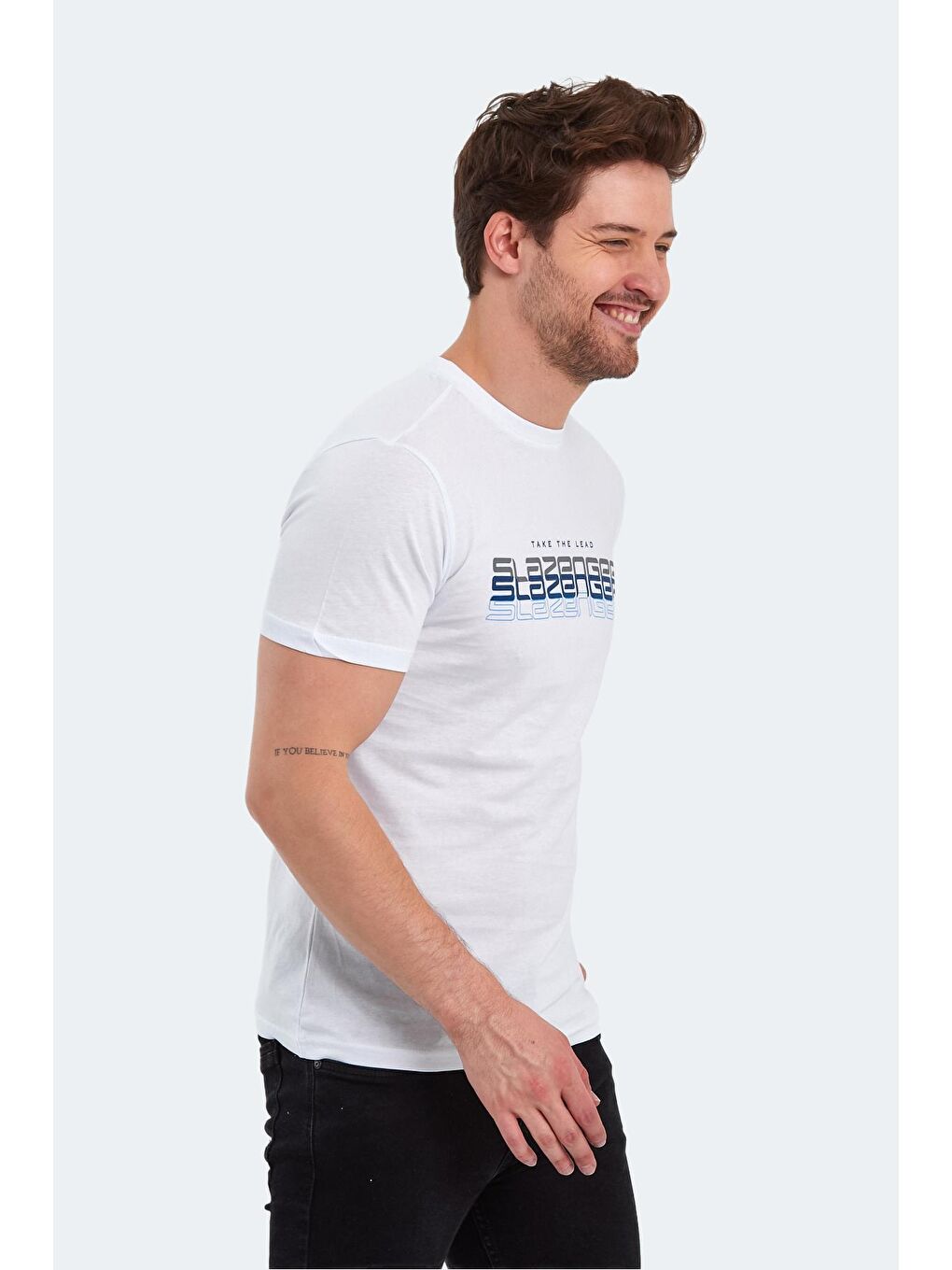 SLAZENGER Beyaz PALLU Erkek T-Shirt Beyaz - 2