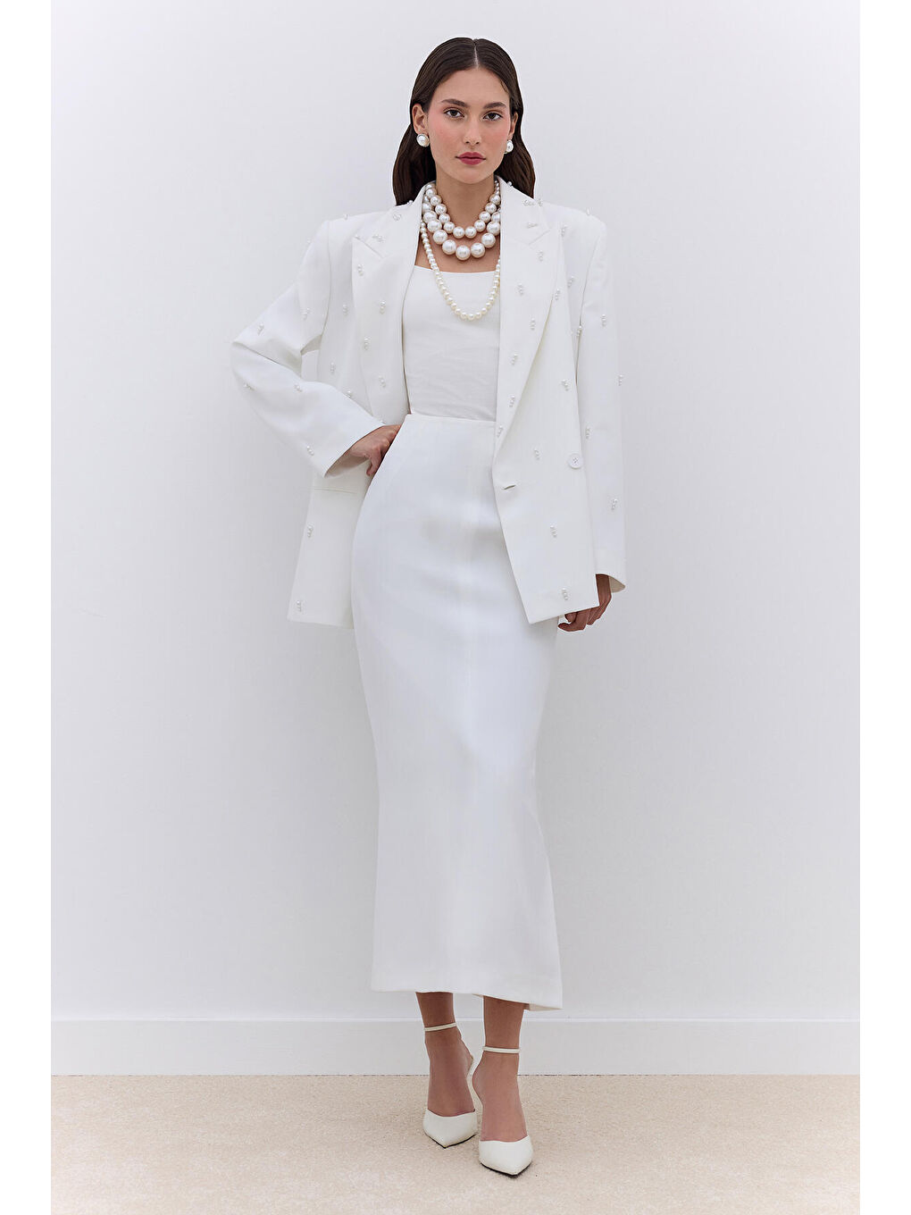 Midi Boy Kalem Etek Ekru