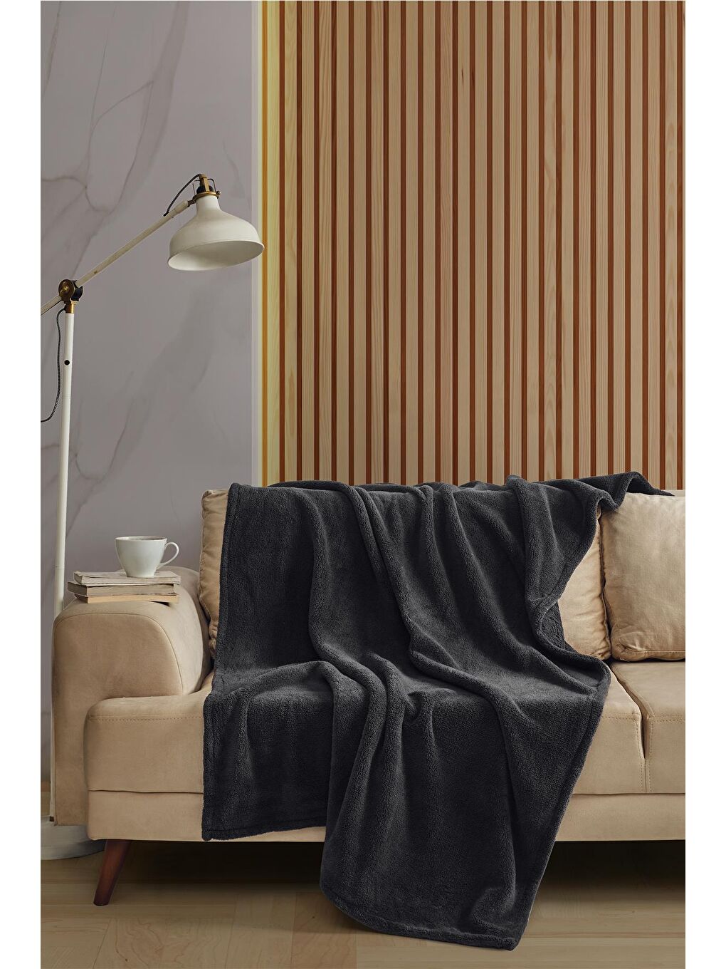 Antrasit Plush | Wellsoft Tv Battaniyesi 110x170 cm