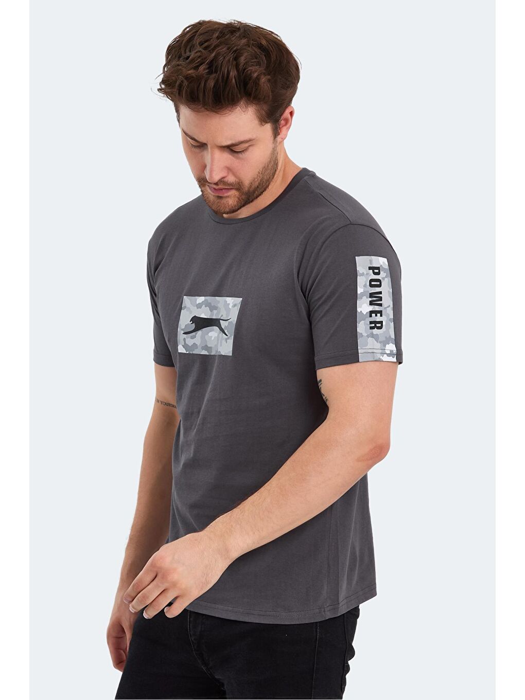 PADERAU Erkek Tişört Koyu Gri-2