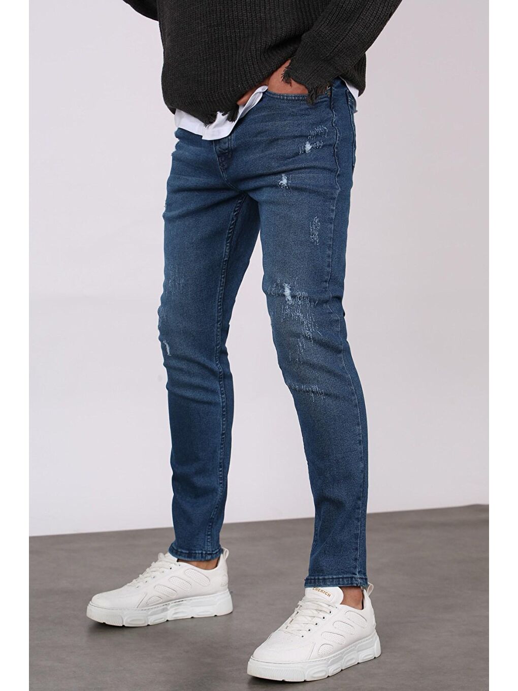 Skinny Fit Lacivert Erkek Jean 5712-4
