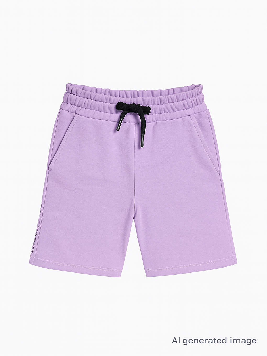 Lila Kız Çocuk Back To You Nakışlı Şort