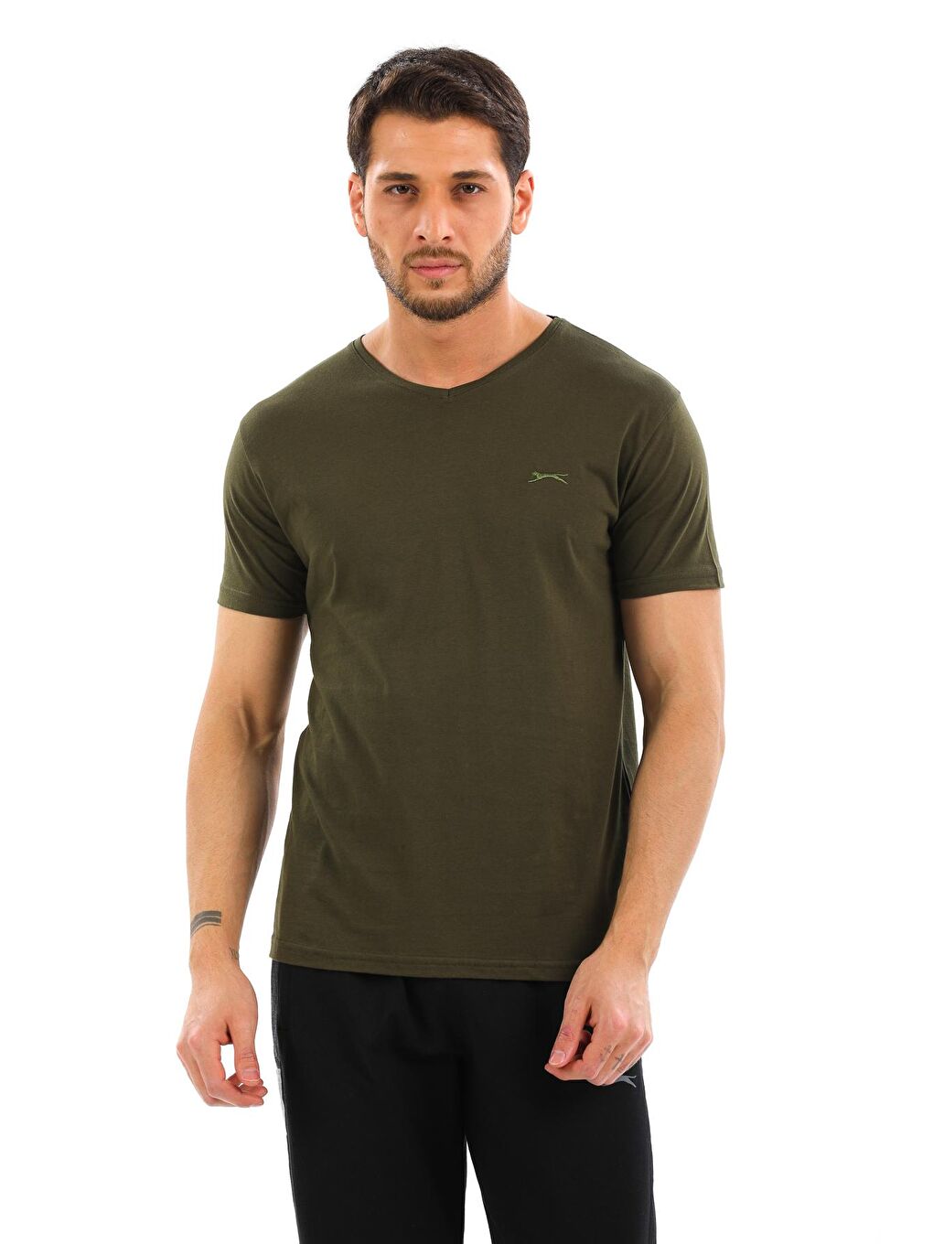 SLAZENGER Haki SARGON KTN Erkek T-Shirt Haki