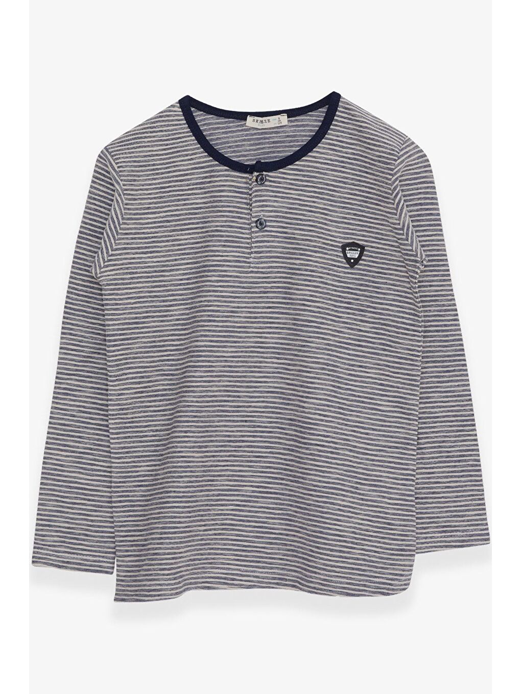 Erkek Çocuk Uzun Kollu Tişört Çizgili Karışık Renk (8 Yaş)-4