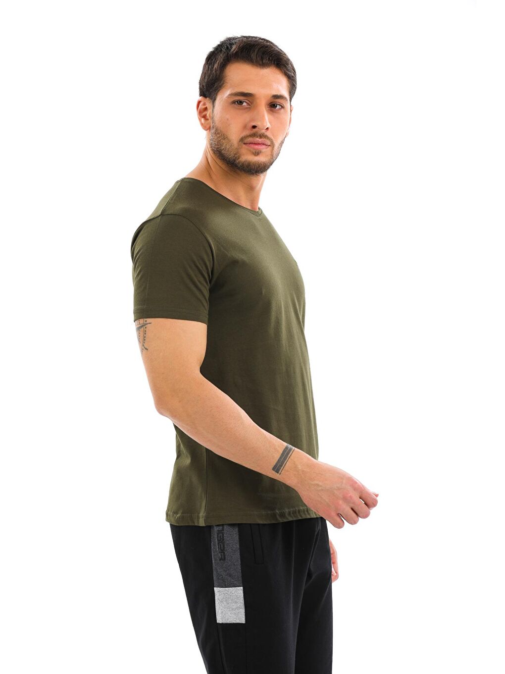 SLAZENGER Haki SARGON KTN Erkek T-Shirt Haki - 3