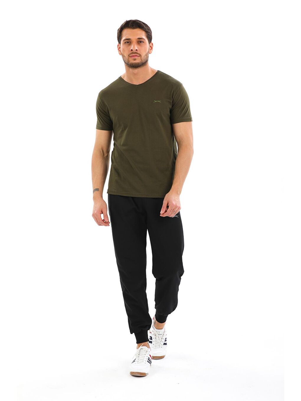 SLAZENGER Haki SARGON KTN Erkek T-Shirt Haki - 4